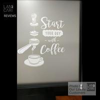 Gambar Sticker Cutting Coffee Shop Stiker dinding kaca Quotes Cafe Kopi kafe - PUTIH, L dari LANCARI ID undefined 5 Tokopedia