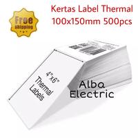 Gambar Kertas Printer Label Thermal 100 x 150 500 Pcs Label Resi A6 Sticker dari Albasia elektrik undefined 1 Tokopedia
