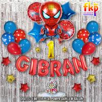 Gambar Paket Dekorasi Spiderman Lengkap Ulang Tahun Anak Laki Superhero Balon - Biru Muda, Angka 6 dari FKP Store undefined 4 Tokopedia