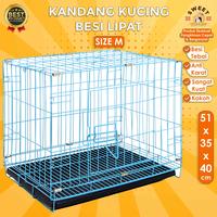Gambar KANDANG BESI LIPAT TEBAL SIZE M(57X45x37) KUCING HAMSTER BURUNG - KA02 M TEBAL, Hitam dari SWEETOFFICIALSHOP undefined 4 Tokopedia