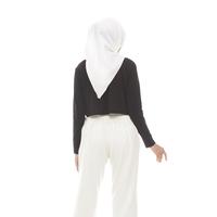 Gambar Manset Crop Top Lengan Panjang | Manset Baju | Inner Bolero Dada Leher - Coklat tua, S-M-L dari Kampung Kerudung undefined 3 Tokopedia