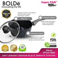 Gambar BOLDe Sauce Pan 18 cm + Lid Glass Granite Ceramic Anti Lengket - Black - 18CM/BEIGE - 18CM/BEIGE dari TOKO JAWA ELECTRIK undefined 3 Tokopedia