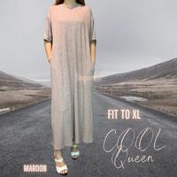 Gambar baju terusan santai wanita / homewear / daily wear Cool Queen dari Yaqinku undefined 4 Tokopedia