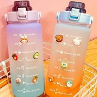 Gambar Botol Air Minum Motivasi Sport Bottle 2 Liter Gradasi Viral 1L 1.2L 2L dari Xenia ACC Shop undefined 4 Tokopedia
