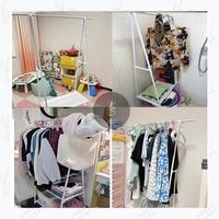 Gambar RAK GANTUNG BAJU / TRIANGLE STAND HANGER DENGAN 4 RODA - Putih, DENGAN RODA dari KONOX STORE undefined 3 Tokopedia