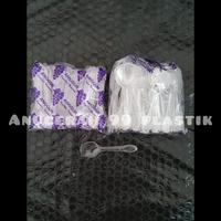Gambar Sendok puding plastik bening isi 100. dari Anugerah 99 Plastik undefined 1 Tokopedia