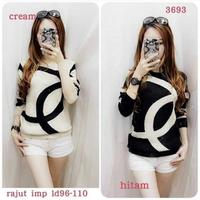 Gambar NEW blus rajutan import atasan fashion wanita - Krem dari Chrystaline undefined 2 Tokopedia
