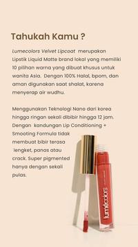 Gambar Lumecolors Velvet Lipcoat Lipstik Matte Lipstick HALAL BPOM ORI - Arm Candy dari Lumecolors Surabaya undefined 3 Tokopedia