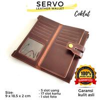 Gambar Servo Dompet Wanita Panjang Kulit Sapi Asli 100% Unisex - Cokelat dari Killua Adventure undefined 3 Tokopedia
