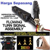 Gambar LAMPU SEIN LED DRL 2 WARNA SEN MOTOR RUNNING MODEL LAMBO UNIVERSAL - Putih-Kuning dari Lestari Motor 2 undefined 1 Tokopedia