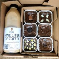 Gambar Paket Kopi Susu 1 Liter & Fudgy Brownies Cup - Brown Coffee Hampers - Special - 6Cup, Greentea Latte dari browncoffeeid undefined 3 Tokopedia