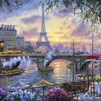 Gambar lukisan dinding minimalis/dekorasi dinding/pemandangan kota paris - paris 01 dari dwiputra art99 undefined 2 Tokopedia