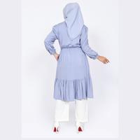 Gambar [LZS] Long Tunik Katun Maia LEZAHRASIGNATURE Atasan Lengan Panjang Muslim Wanita Fit XL Formal Polos Adem Rayon Kancing Basic Twill - brown, M dari LEZAHRASIGNATURE undefined 3 Tokopedia