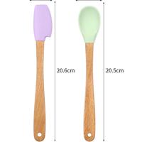 Gambar mini wooden utensil cooking spatula wooden handle / alat masak - lilac scraper dari etc shopline undefined 4 Tokopedia