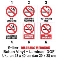 Gambar Stiker Dilarang Merokok No Smoking - Bahan stiker vinyl, sudah dilaminasi sehingga lebih awet dan lebih tahan goresan dari Mixpedia undefined 1 Tokopedia