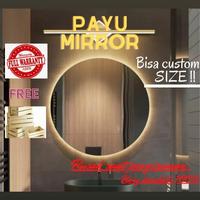 Gambar Cermin Dinding LED Rias Make Up Bathroom Bentuk Bulat Lingkaran - warm white, 25 x 25 cm dari Payumirror undefined 1 Tokopedia