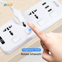 Gambar ECLE Power Strip Stop Kontak 3 Power Socket 3 Smart USB Port - Putih dari ECLE Official Store undefined 3 Tokopedia