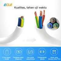 Gambar ECLE Power Strip Stop Kontak 3 Power Socket 3 Smart USB Port - Putih dari ECLE Official Store undefined 2 Tokopedia