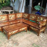 Gambar KURSI TAMU L FULL JATI dari GizanoJayaFurniture undefined 2 Tokopedia