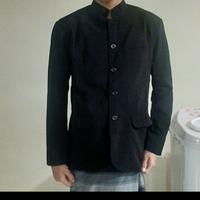 Gambar Blazer Kiyoshi Black - Jasko Jas Koko Pria Slimfit Formal Lebaran - Hitam, S dari SLIMFIT SHOP undefined 5 Tokopedia