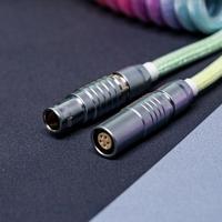 FBB Rainbow Coiled Cable USB to Type-C for Mechanical Gaming Keyboard Accessories - foto 2