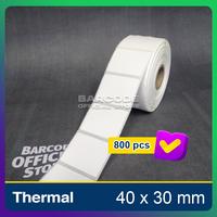 Gambar Label Stiker Thermal 40x30 mm - 1 Line Isi 800 Pcs Barcode 40 x 30 mm - 800 dari Barcode Store Solutions undefined 5 Tokopedia