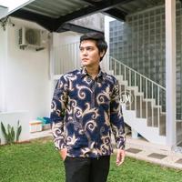 Gambar baju batik couple pasangan terbaru cumi Navy Joyo Mukti simbang wetan - M, Gamis Aja dari Batik Bathi Le undefined 3 Tokopedia