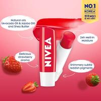 Gambar Nivea Lip Care Lip Balm 24h Melt In Moisture Strawberry 4.8gr ORI BPOM - Strawberry dari IDIOFYIA undefined 2 Tokopedia