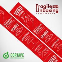 Gambar FRAGILE TAPE STIKER VIDEO UNBOXING CORTAPE ISOLASI SOLATIP 2 INCH 45mm - STIKER 200PCS dari SIBUNGKUS undefined 4 Tokopedia