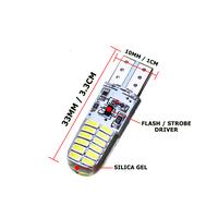 Gambar LAMPU SENJA T10 LAMPU KOTA LED T10 STROBO 24 TITIK MATA SMD KEDIP 12V - 1PCS PUTIH dari MODIMART undefined 3 Tokopedia