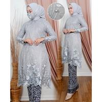 Gambar kebaya tunik busui diajeng kebaya tunik kebaya modern - silver, L dari towosolshop undefined 3 Tokopedia