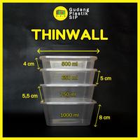Gambar THINWALL RECTANGLE 1000 ML + TUTUP / KOTAK MAKANAN PLASTIK ISI 25 dari Juragan Plastik 369 undefined 4 Tokopedia