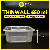 Gambar THINWALL RECTANGLE 650 ML + TUTUP / KOTAK MAKANAN PLASTIK ISI 25 dari Juragan Plastik 369 undefined 3 Tokopedia