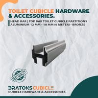 Gambar Head Rail Top Bar Aluminium (6 Meter) Cubicle Toilet 12mm-18mm Bronze dari Bratons undefined 4 Tokopedia