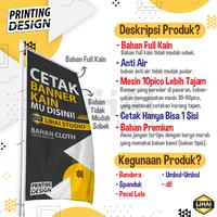 Gambar Custom Free Design Cetak Spanduk Banner Umbul Umbul Kain Bendera - Tc-L:80, Request Desain dari LIHAI STUDIO undefined 1 Tokopedia