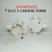 Gambar T DUS cabang 3 putih 20mm merk boss / T DUS merk BOSS cabang 3 putih dari DAVKENLED undefined 1 Tokopedia