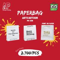 Gambar Paperbag Paper Bag putih Art Carton Custom Logo Olshop - 28,5x26,5x8,5, 1 Warna dari Aliong_Printing undefined 1 Tokopedia
