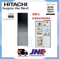 Gambar Hitachi R-BG41PGD6X XGR RBG41PGD6 Stylish Kulkas 2 Door Glass dari Bintang Berjaya Jakarta undefined 1 Tokopedia