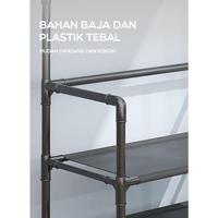 Gambar SAMONO SSR004 Rak Sepatu 3 in 1 Shoe Rack 5 Susun Serbaguna Anti Karat - Hitam dari Akar Jaya Communication undefined 4 Tokopedia