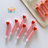 Gambar Lilin Kue Hati / Heart Shape Cake Candles / Lilin Hati dari Bakers Haul undefined 1 Tokopedia