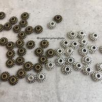 Gambar Aksesoris spacer bulat pipih SILVER BAKAR pembatas gelang kalung etnik - bunga silver dari gelangbatu undefined 3 Tokopedia