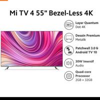 Gambar Xiaomi Official Mi TV 4 55" Bezel-less 4K LED Smart TV Android MURAH dari Rumah Game Official undefined 1 Tokopedia