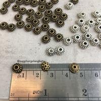 Gambar Aksesoris spacer bulat pipih SILVER BAKAR pembatas gelang kalung etnik - bunga silver dari gelangbatu undefined 1 Tokopedia