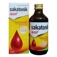Gambar SAKATONIK ACTIV SIRUP 310 ML TAMBAH DARAH ZAT BESI ASAM FOLAT MINERAL dari Apotek Soya undefined 1 Tokopedia