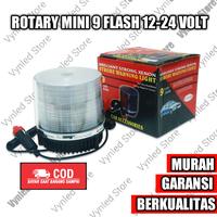 Gambar Rotari magnet lampu rotary mobil mini 9 flash 12 24 volt - Putih dari Vynled Store undefined 2 Tokopedia
