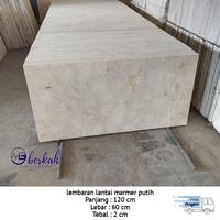 Gambar Lembaran lantai marmer putih ujung pandang 120x60 harga lembaran dari marmer berkah_NEW undefined 1 Tokopedia