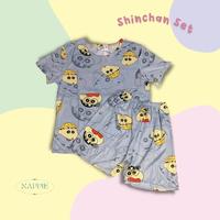 Gambar Shinchan Set Piyama Tidur Wanita Set Import Baju Tidur Pendek CP set dari NAPPIE.ID undefined 1 Tokopedia
