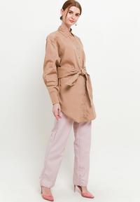 Gambar LLACES Clothing - Blouse Wanita - Formal Shirt with Belt - Brown - XL dari LLACES Clothing undefined 5 Tokopedia
