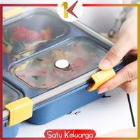 Gambar SK-C446 Kotak Bekal 3 Sekat 4 Sekat Anti Tumpah Tempat Makan Lunch Box - 3 SEKAT, PINK dari Satukeluarga undefined 2 Tokopedia