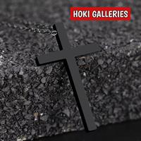 Gambar Kalung Titanium Anti Karat Liontin Salib Design Aesthetic Bold - Black dari Hoki Galleries undefined 2 Tokopedia